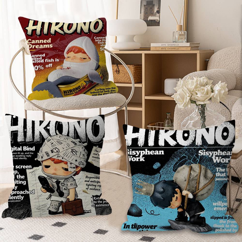 Quality Home Textiles - Cartoon H-HIRONOS Pillow Cushion Cover Pillowcase