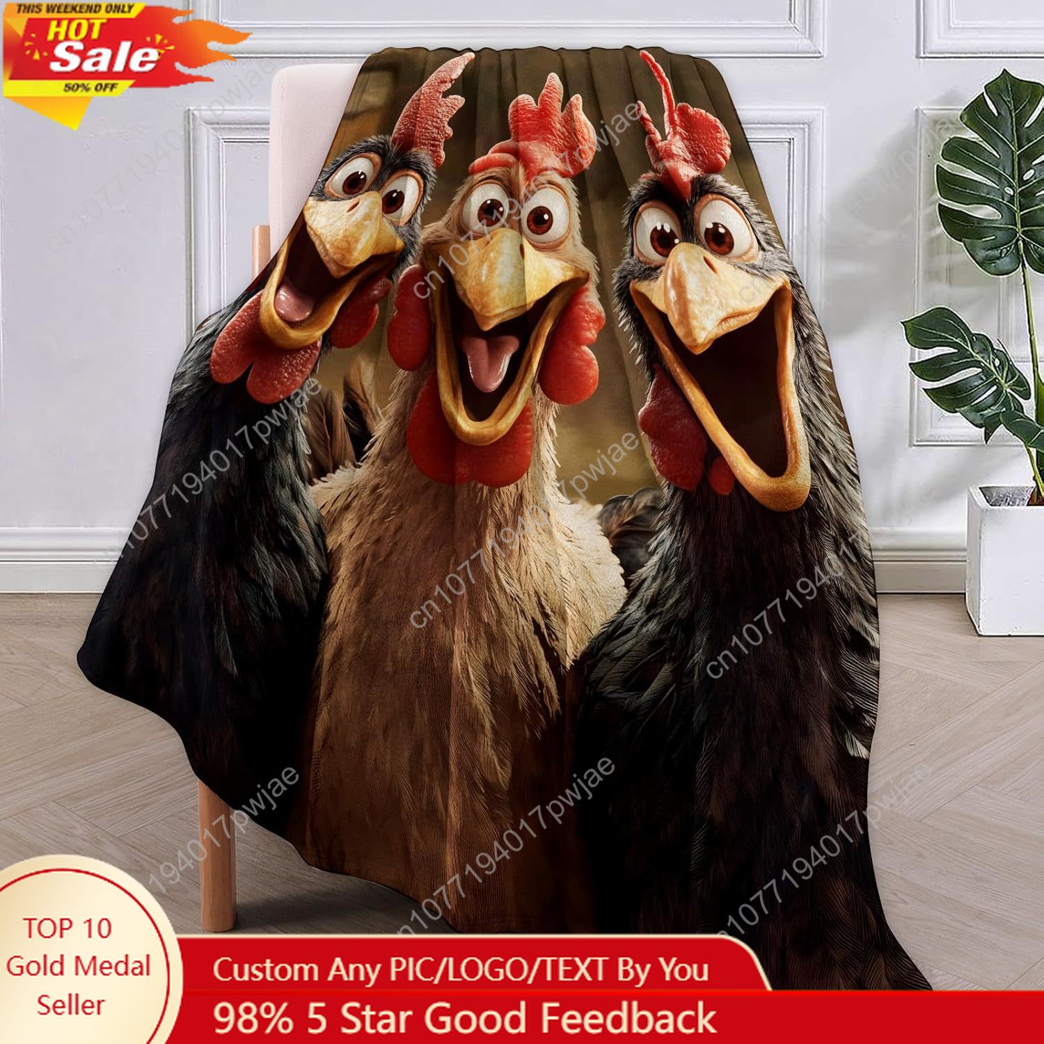 Chickens Blanket Gifts for Wom - Quality Home Textiles recension och pris