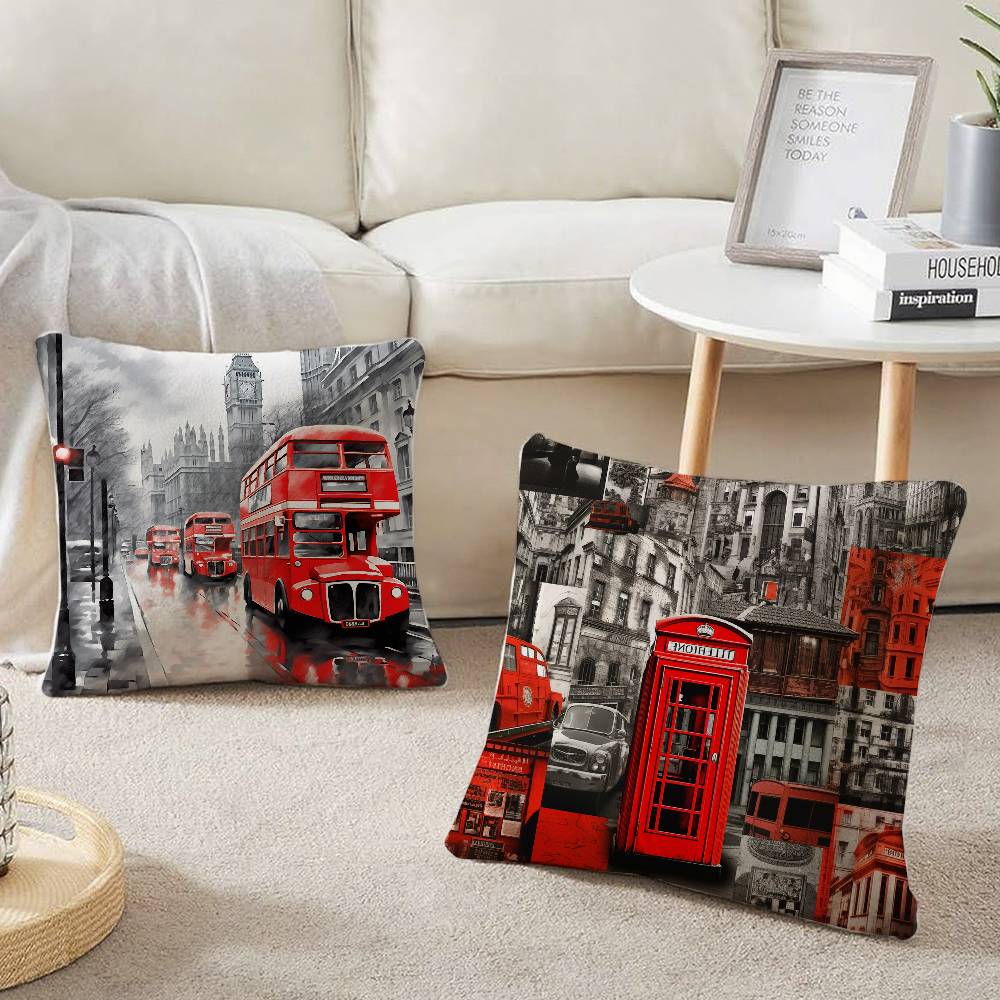 London Red Bus Print Pillow Ca - Home Textiles London recension och pris