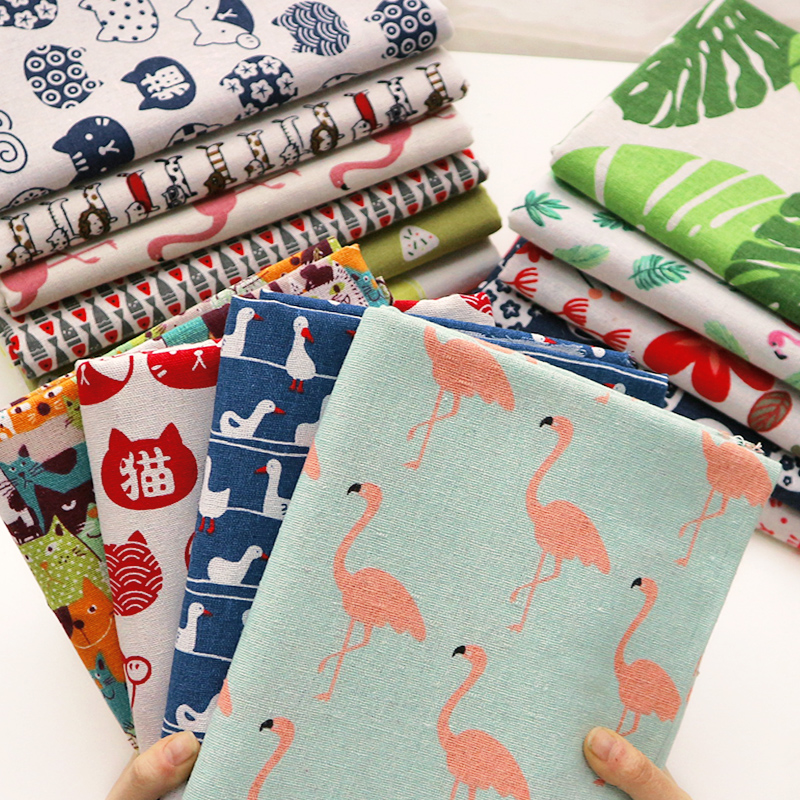 Flamingo Printed Cotton Linen  - Hot Home Of Textiles recension och pris