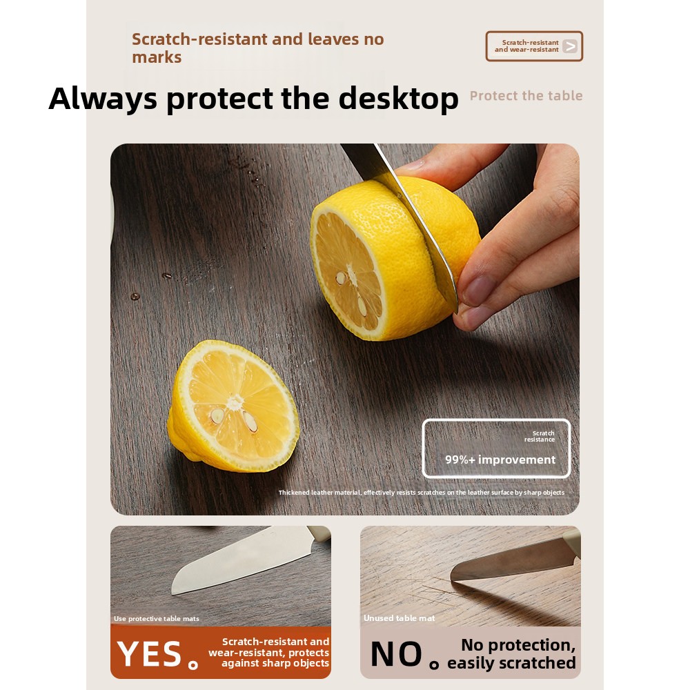Faux Wood Grain Leather Table  - Home Textiles Today News recension och pris