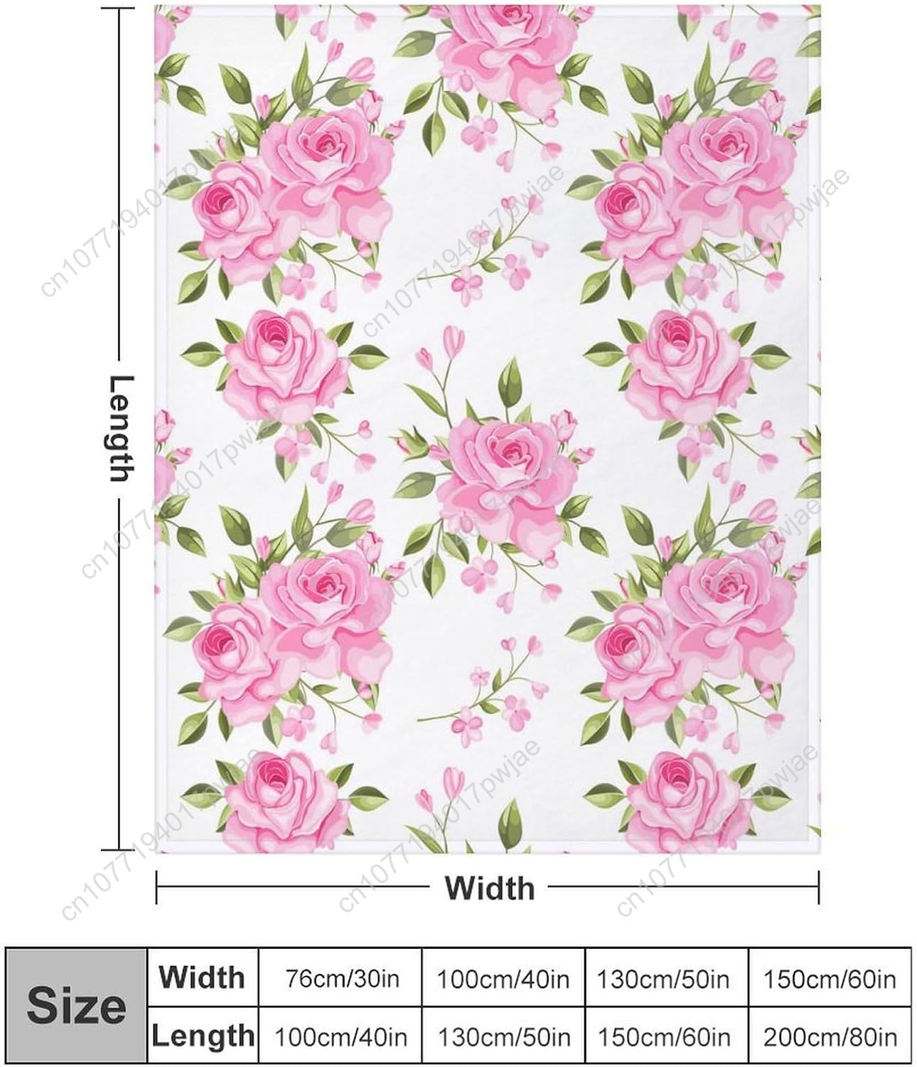 Pink Flower Throw Blanket Flor - Quality Home Textiles recension och pris