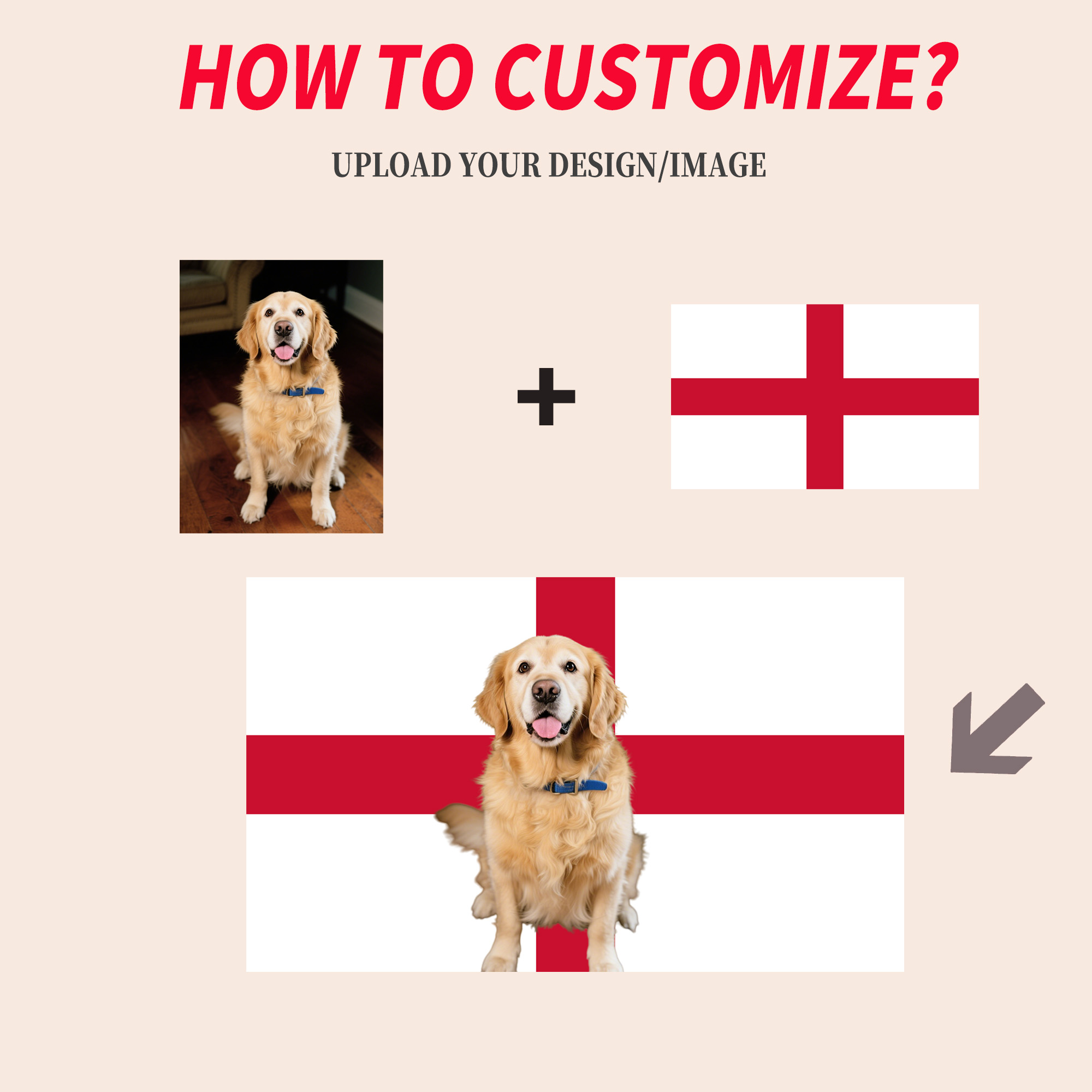 1pc 2D FLAT Personalize Englan - Home And Textiles recension och pris