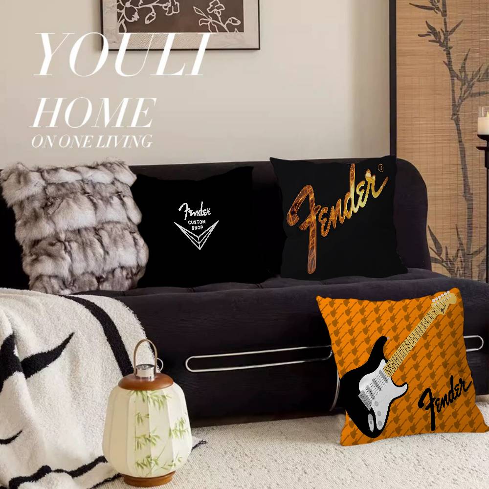 F-Fender Guitar Pillow Covers  - Quality Home Textiles recension och pris