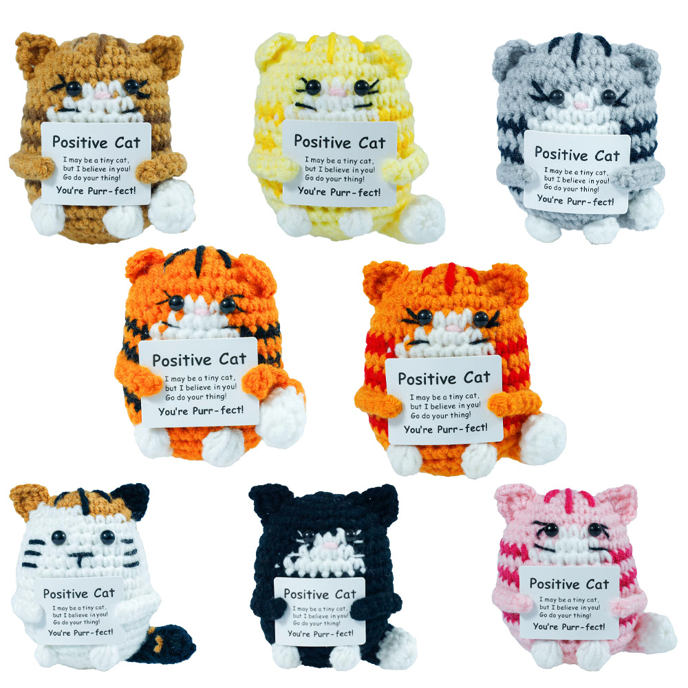 Funny Crochet Positive Cat Dol - Home Textiles Europe recension och pris