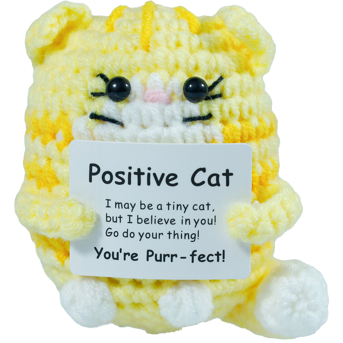 Funny Crochet Positive Cat Dol - Home Textiles Europe recension och pris