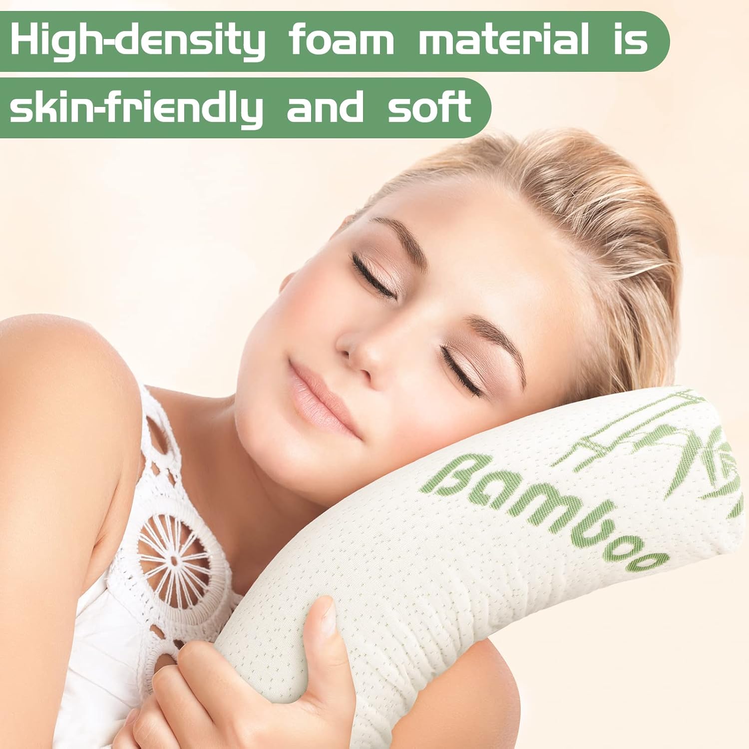 Memory Foam Roll Pillow for Kn - Bolster Pillow Long recension och pris