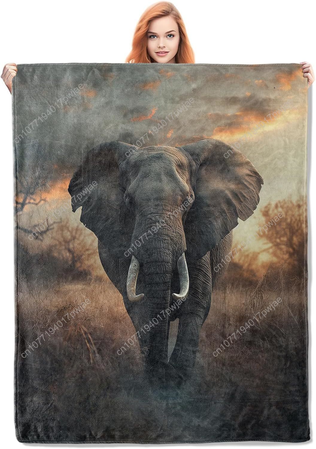 Elephant Fleece Blanket, Reali - Quality Home Textiles recension och pris