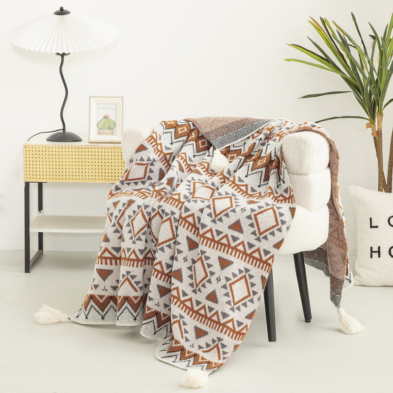 Bohemian Style Printed Knitted - Home Textiles Europe recension och pris