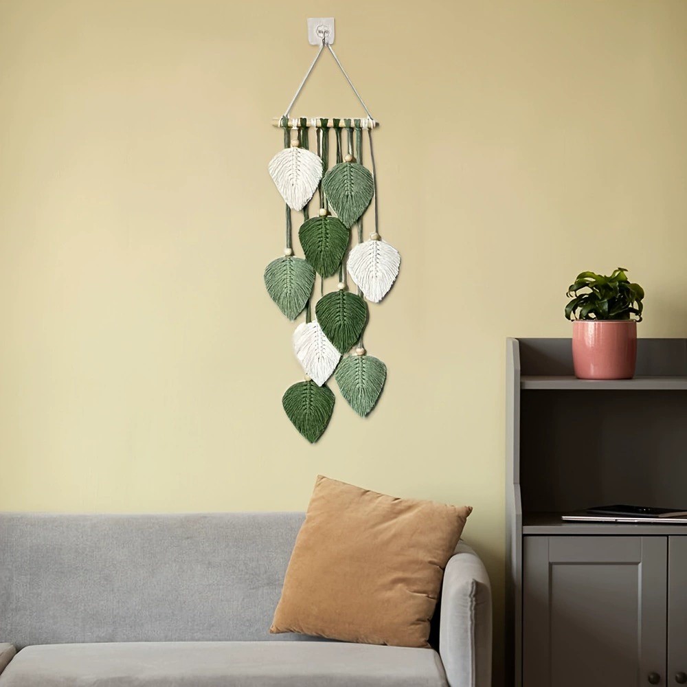 Handwoven Leaf Wall Hanging Ta - Home Textiles Europe recension och pris