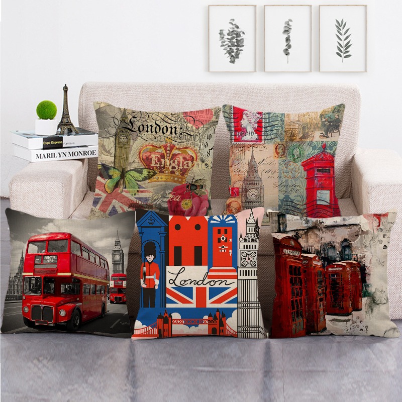 painted cityscapes of London,  - Home Textiles London recension och pris