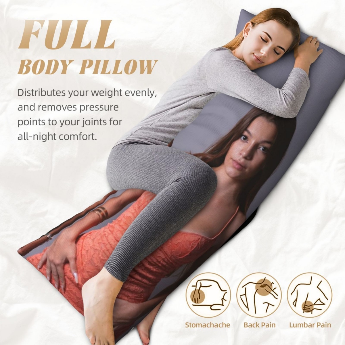 1 Custom Photo Body Pillowcase - Home And Textiles recension och pris