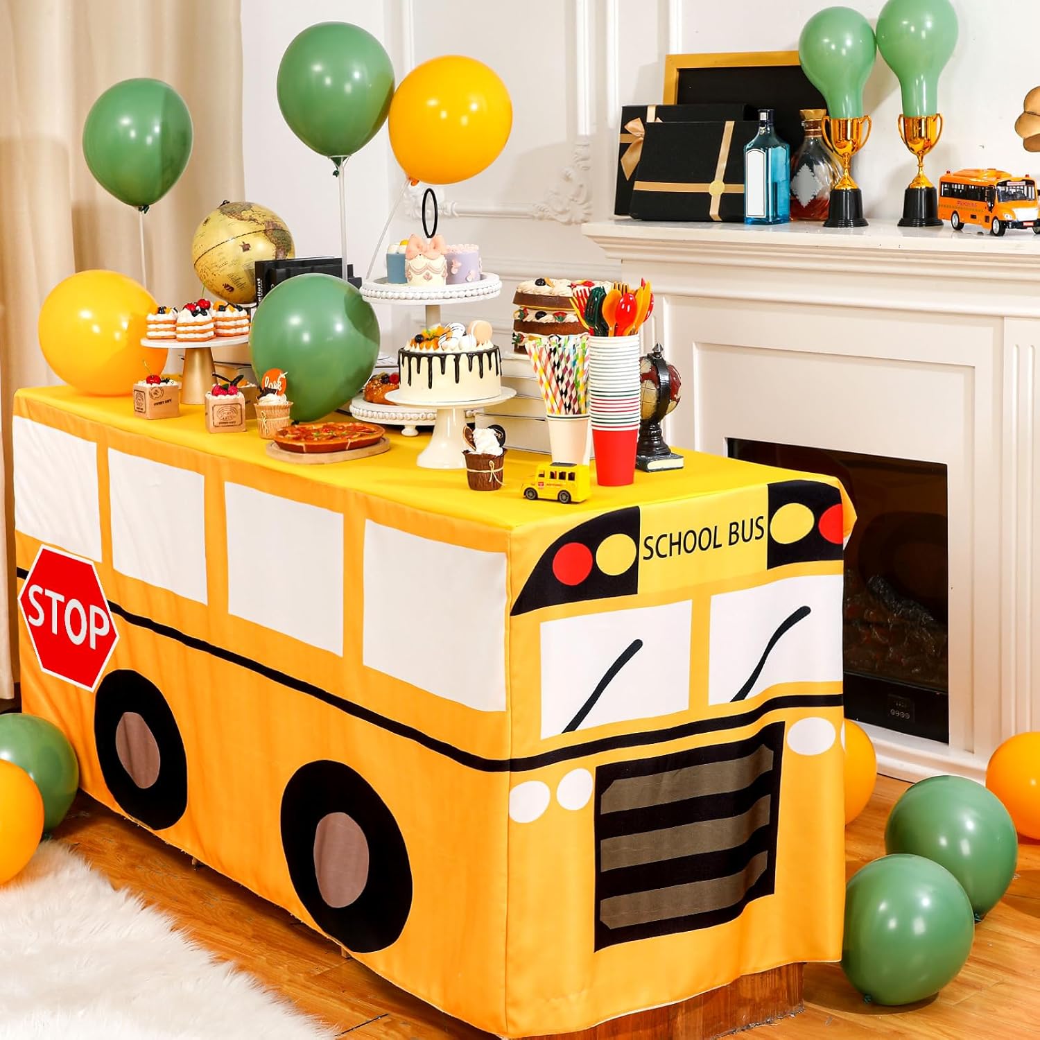 Cartoon School Bus Tablecloth  - Home Textiles Today News recension och pris